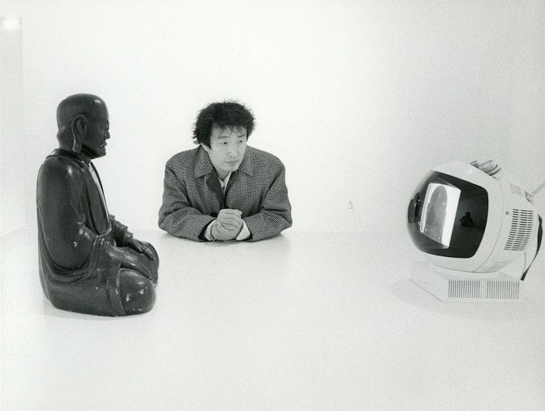Paik with Buddha &#169;eric kroll 6