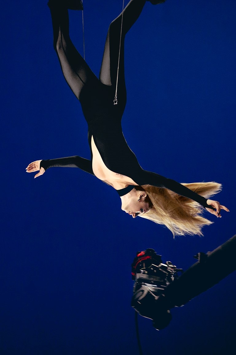 BTS of Hunter Schafer for Mugler Angel Elixir