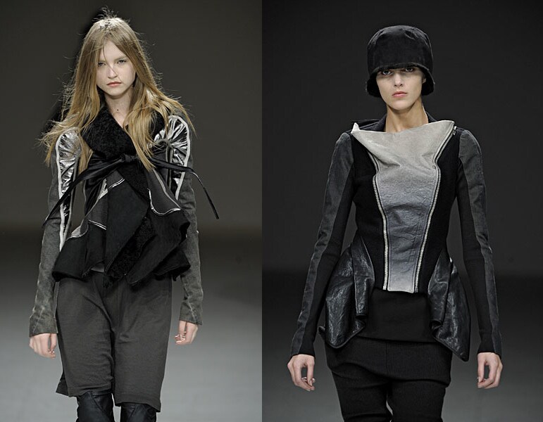 Rick Owens sculptural sheepskin and leather jacket 9