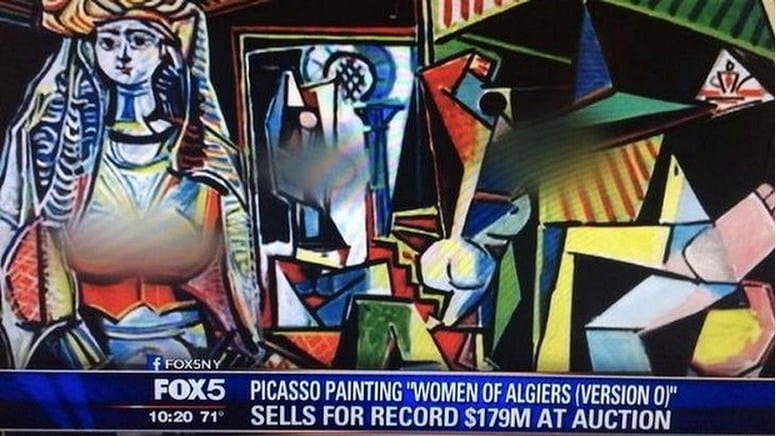 Picasso censorship Women of Algiers (Version O)