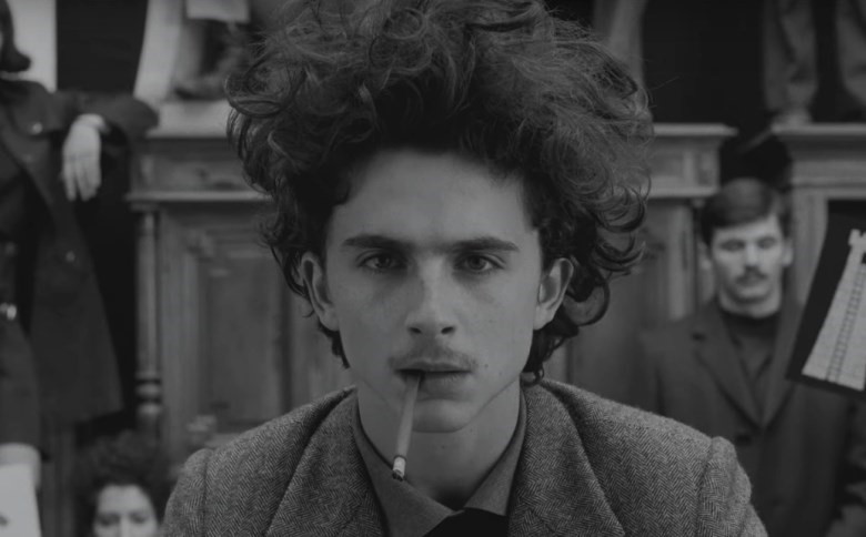 timothee chalamet the french dispatch hair moustache 