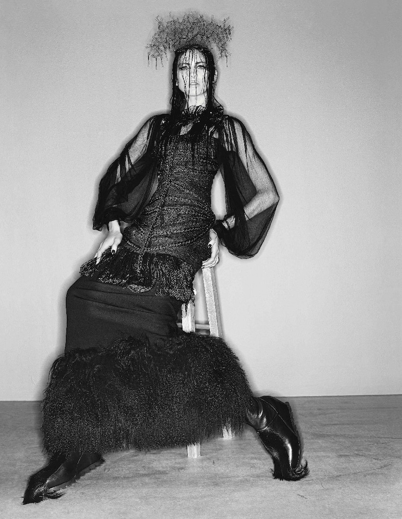 Lida wears dress by Maurizio Anzeri; blouse by Guc 2