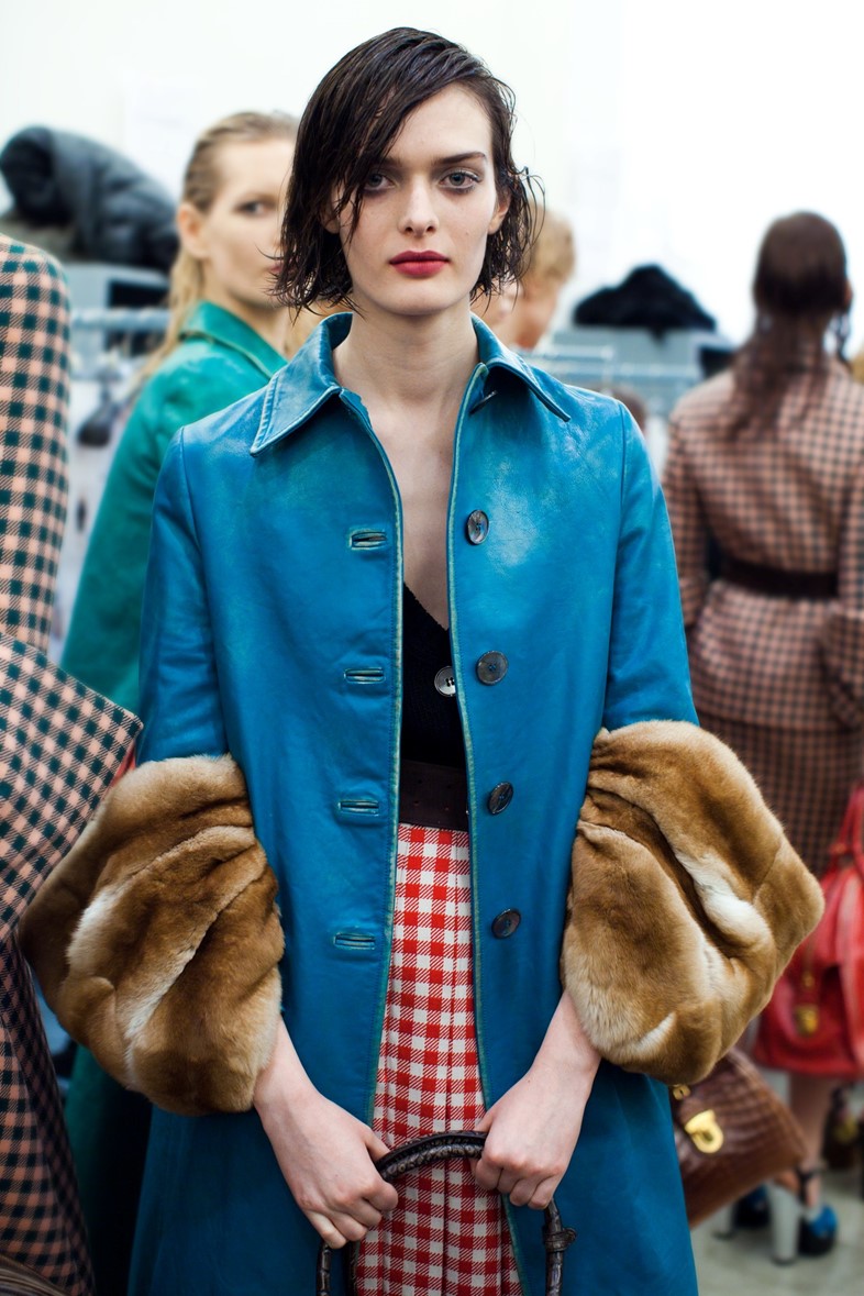 Prada AW13 Dazed backstage 