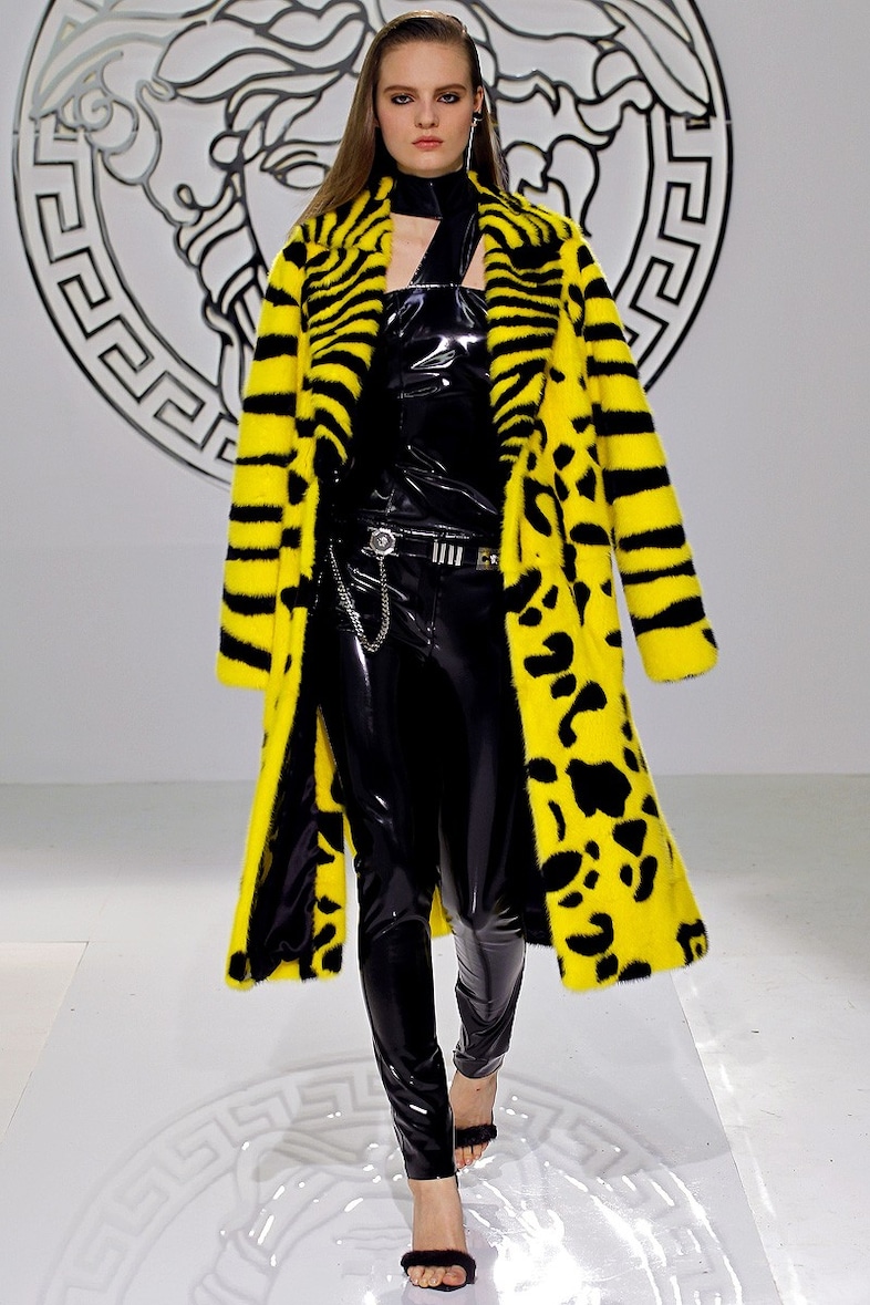 Tilda Lindstam at Versace