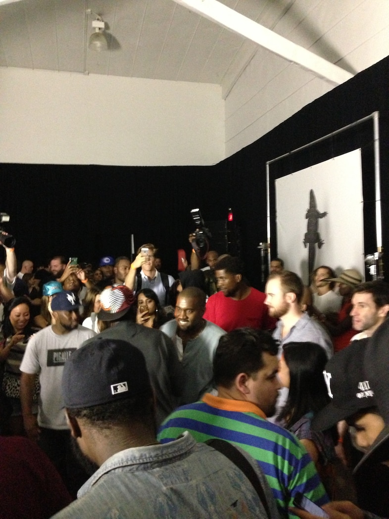 Kanye walks in