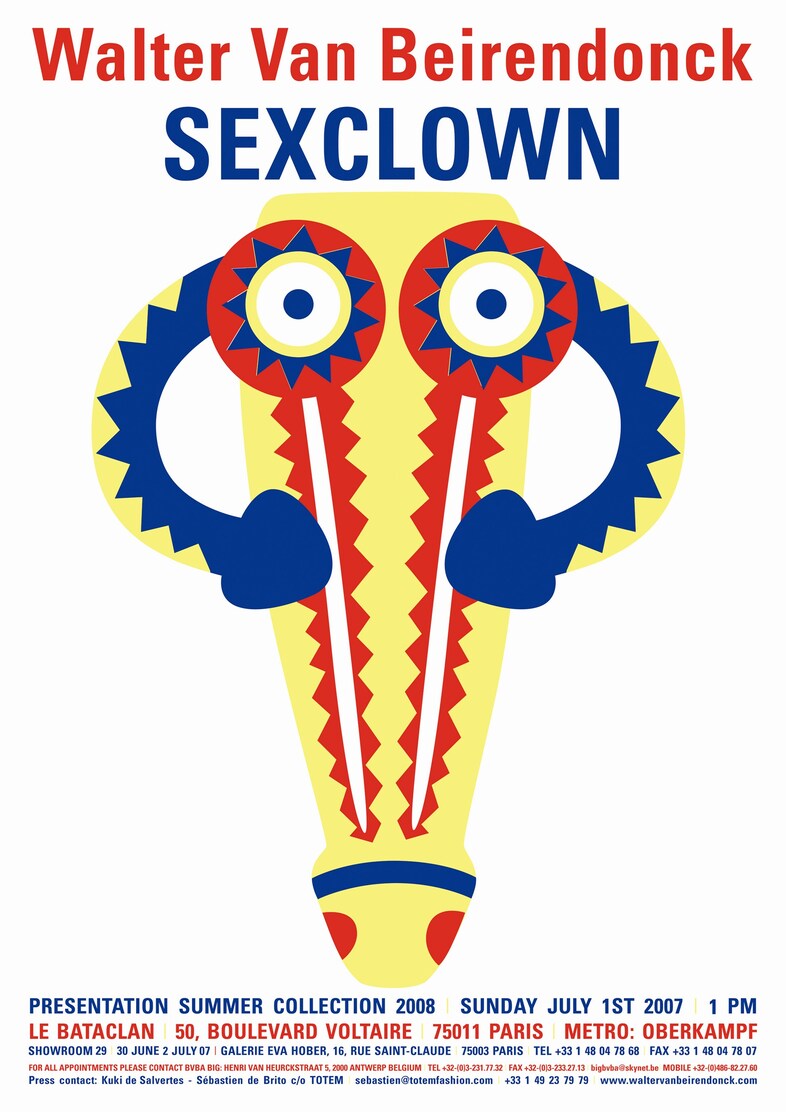 Walter Van Beirendonck Sexclown invitation SS08