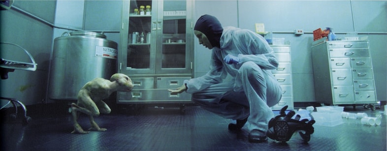banner - a scene from the film Splice