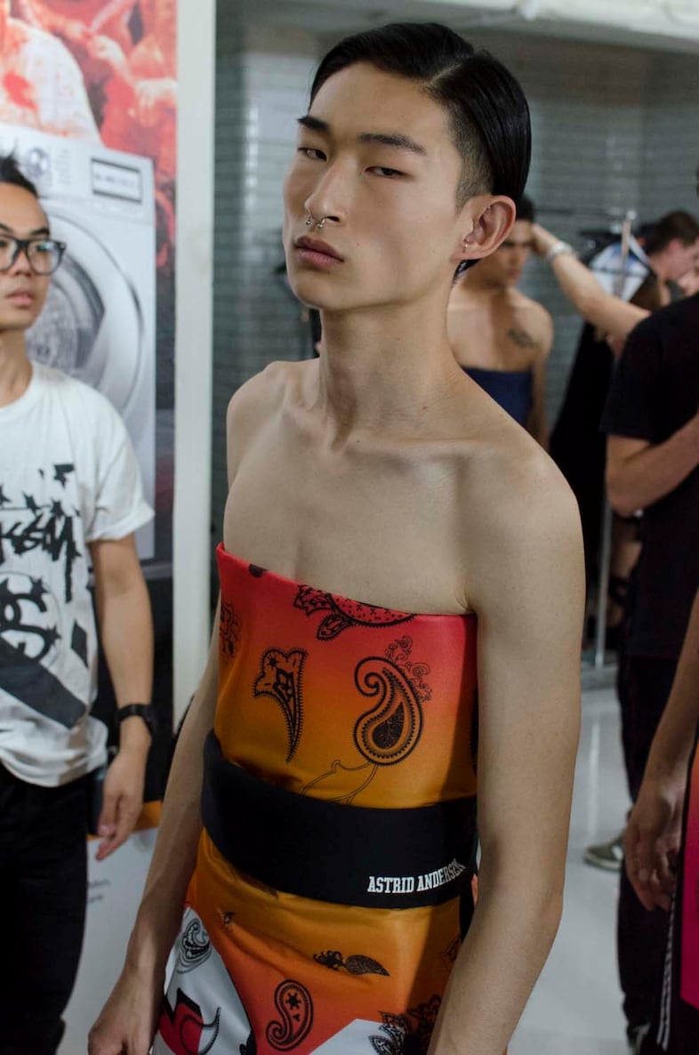 Astrid Andersen SS15 LC:M Dazed backstage