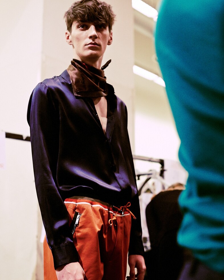 Iceberg SS15 Mens collections, Dazed backstage 1