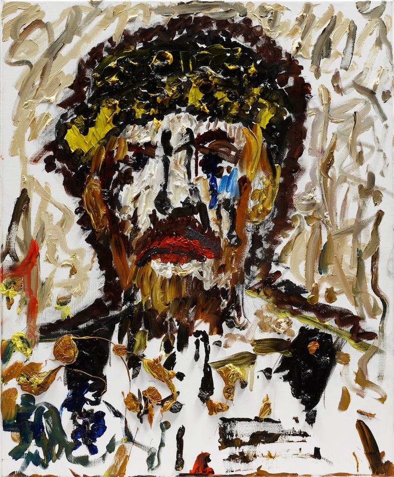 Larry Clark, Self portrait 2014, Oil on canvas 7