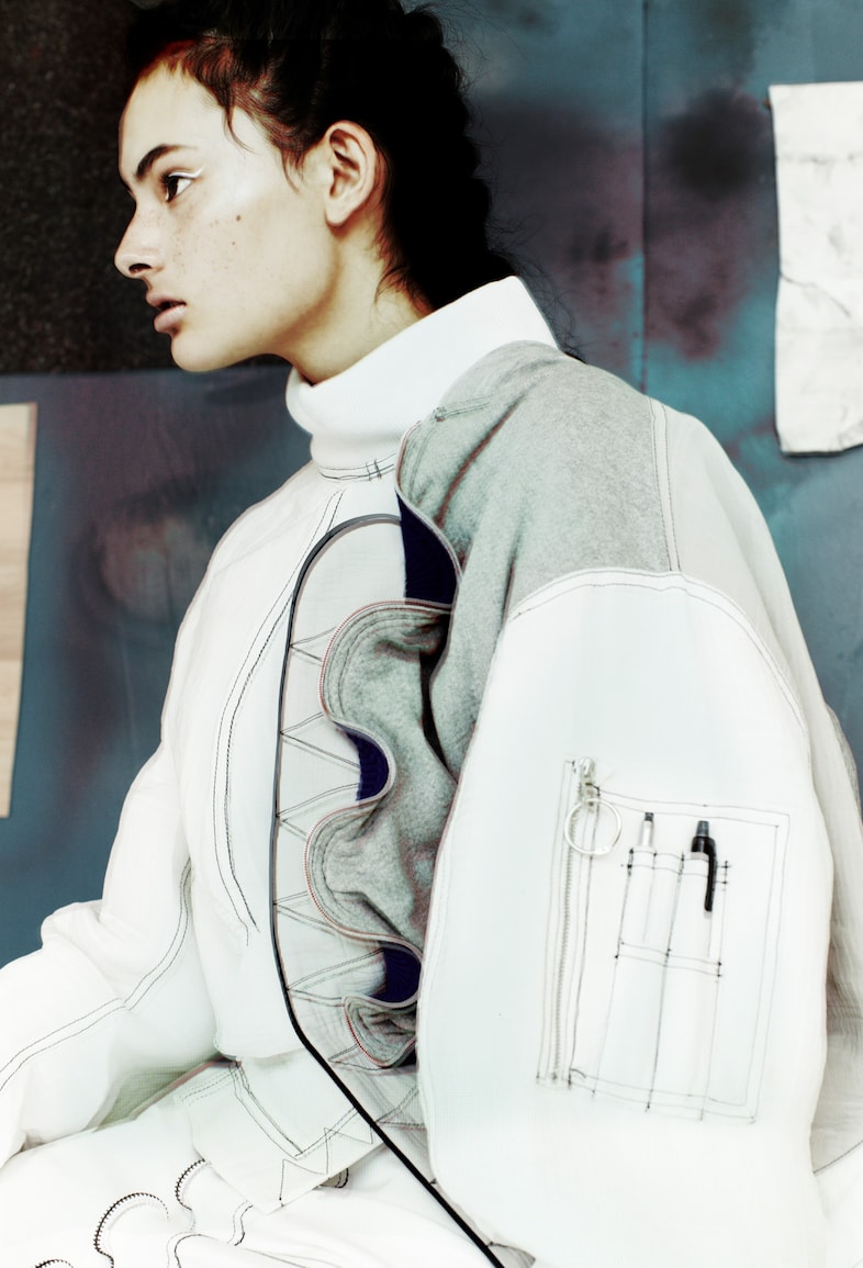 Sharnee Gates (IMG) wears Jo Park, Dazed CSM Q+A