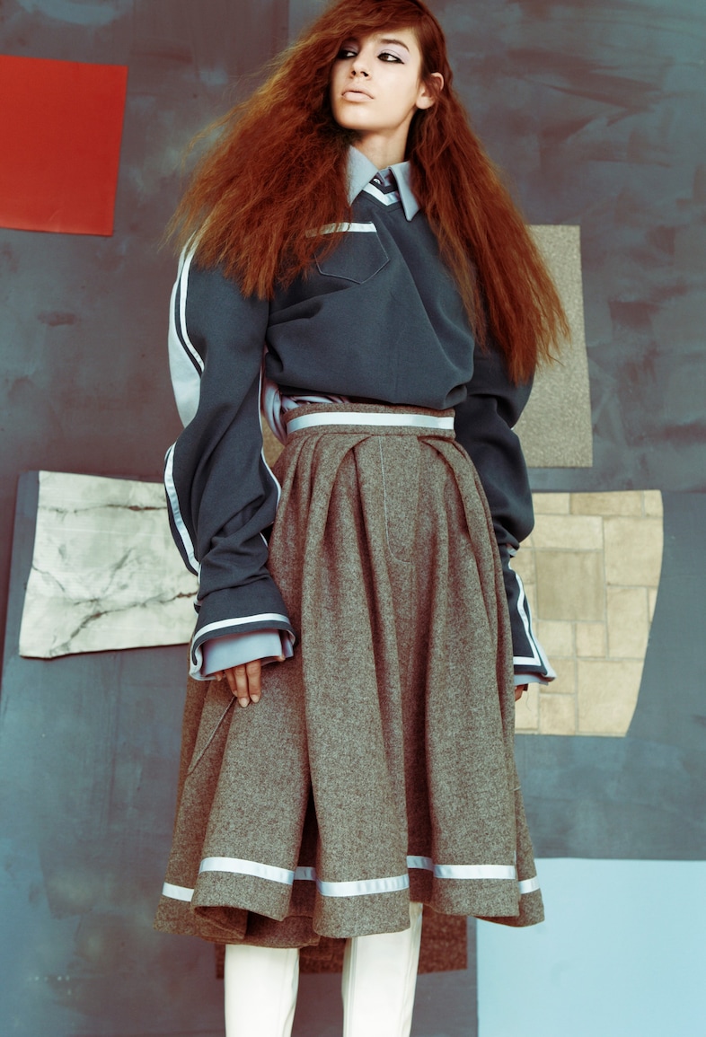 Marta Aguilar (Models1) wears Richard Malone, Dazed CSM Q+A