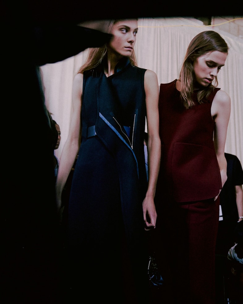 Backstage at Victoria Beckham SS15 3