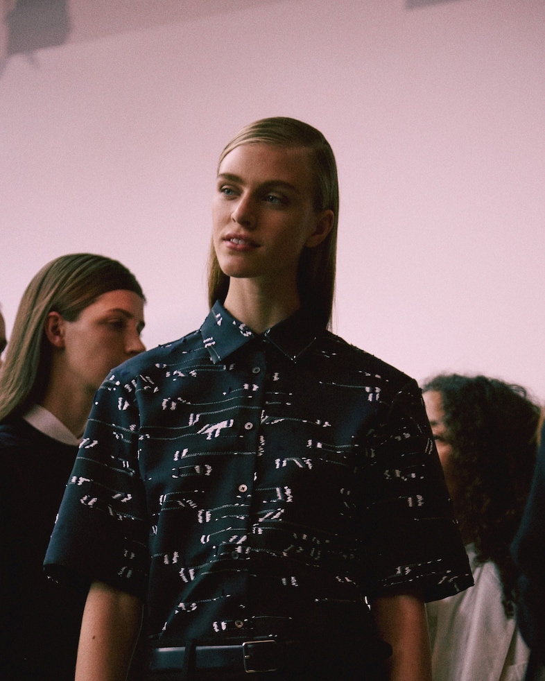 Backstage at Jil Sander SS15 2