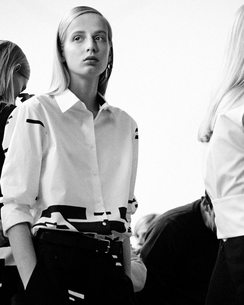 Backstage at Jil Sander SS15 1