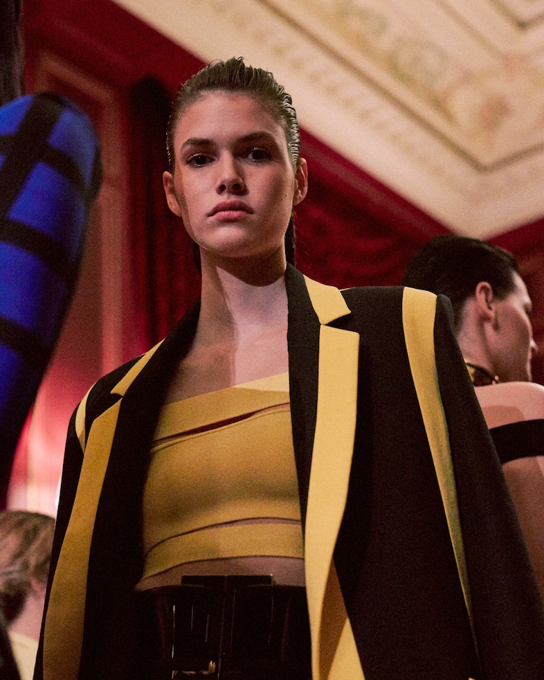 Balmain SS15, womenswear, Dazed backstage 1
