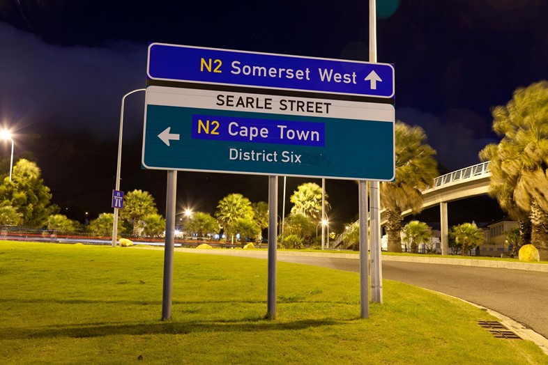Zonnebloem is rename District on the offramp onto 