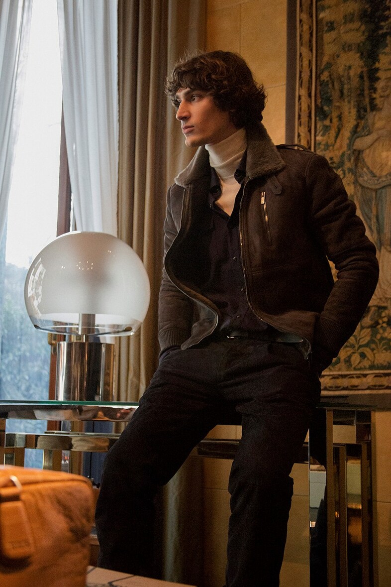 Tod&#39;s AW15 Milan Menswear Model Turtleneck Jacket Italian