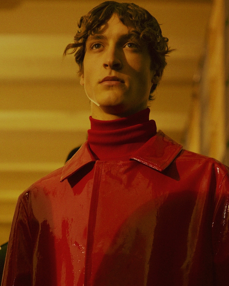 Raf Simons AW15 Mens Red Turtleneck PVC Coat 8