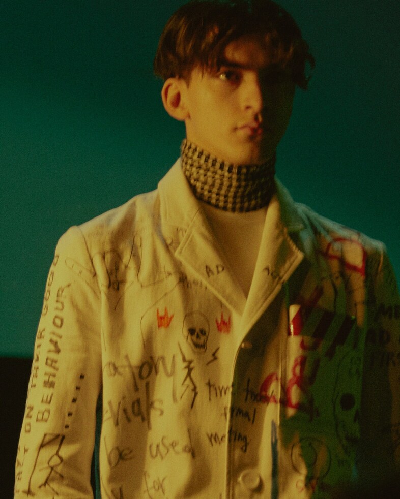 Raf Simons AW15 Mens Scribble Print Blazer 13