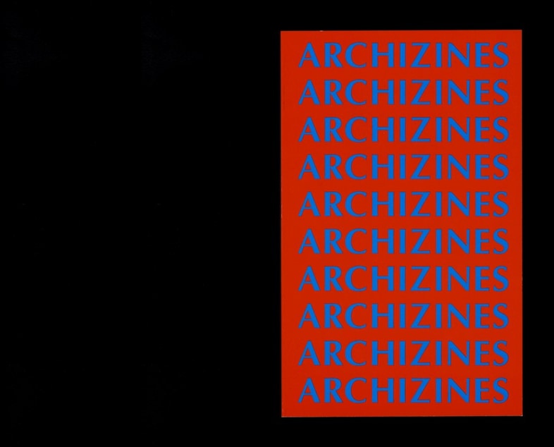 Archzine from Bedford Press