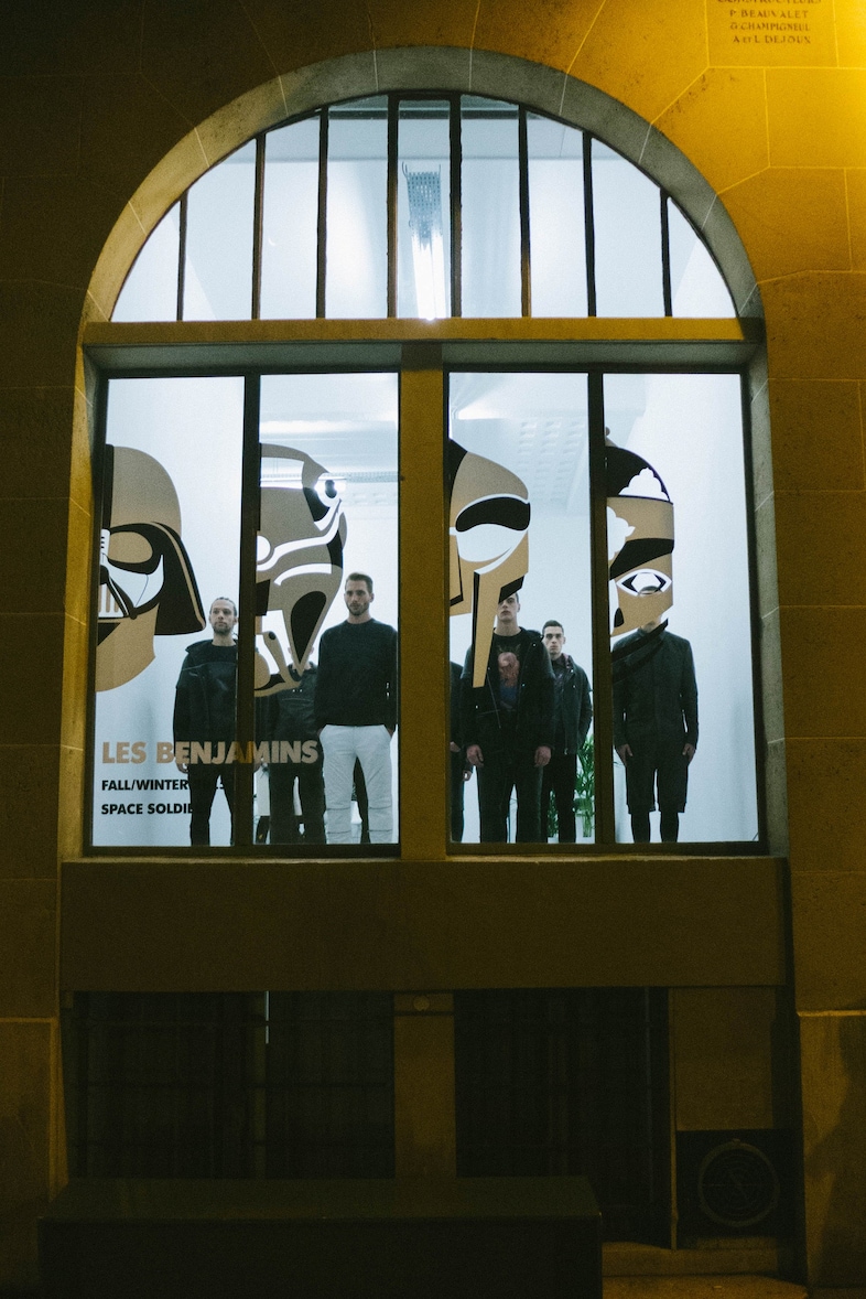 Les Benjamins AW15 Presentation Group Masks Window Display