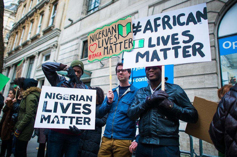 Nigerian Lives Matter Boko Haram protest in London