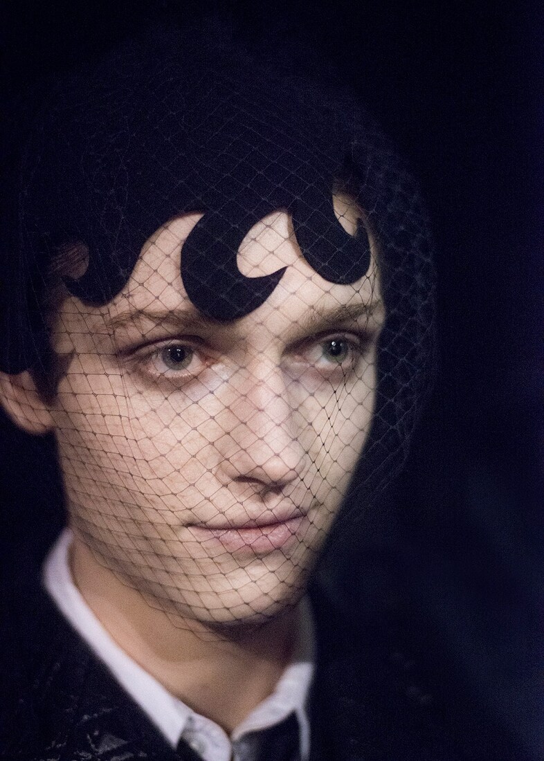 Thom Browne AW15 Mens Netting Cut Out Head Accesory 