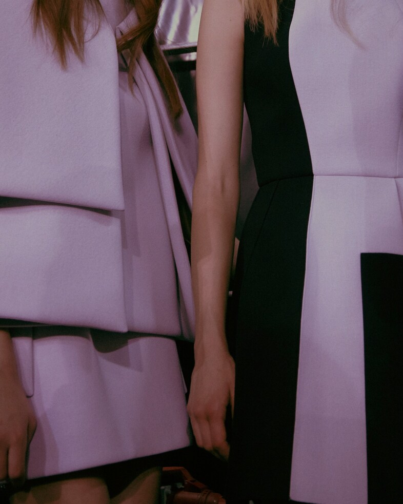 Dice Kayek Haute Couture SS15 Pink Dresses Black Detail 12