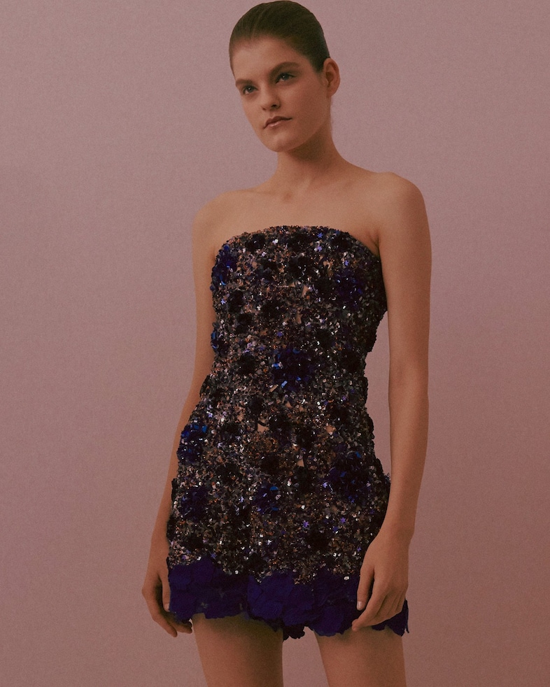 Christian Dior Haute Couture SS15 Strapless Jewel Dress 18