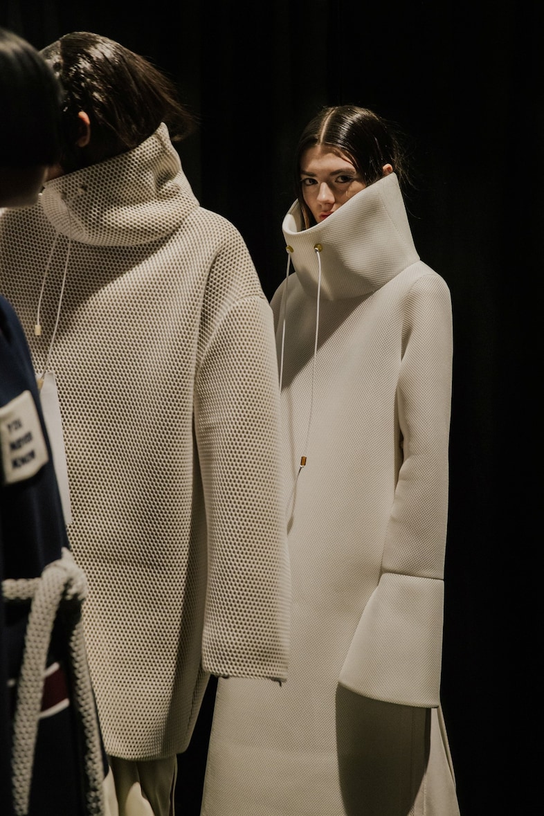 VFiles: Andrea Jiapei Li AW15 structured turtleneck white
