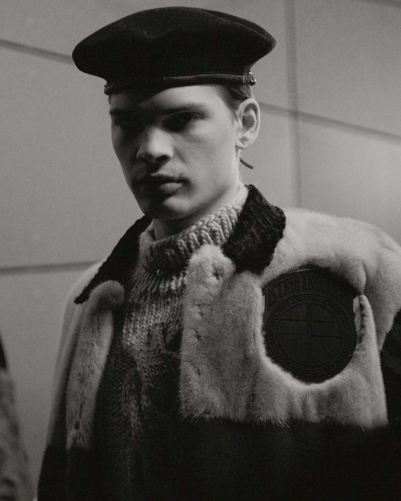 ASTRID ANDERSEN AW15 Menswear Fur Outerwear Military Beret 9