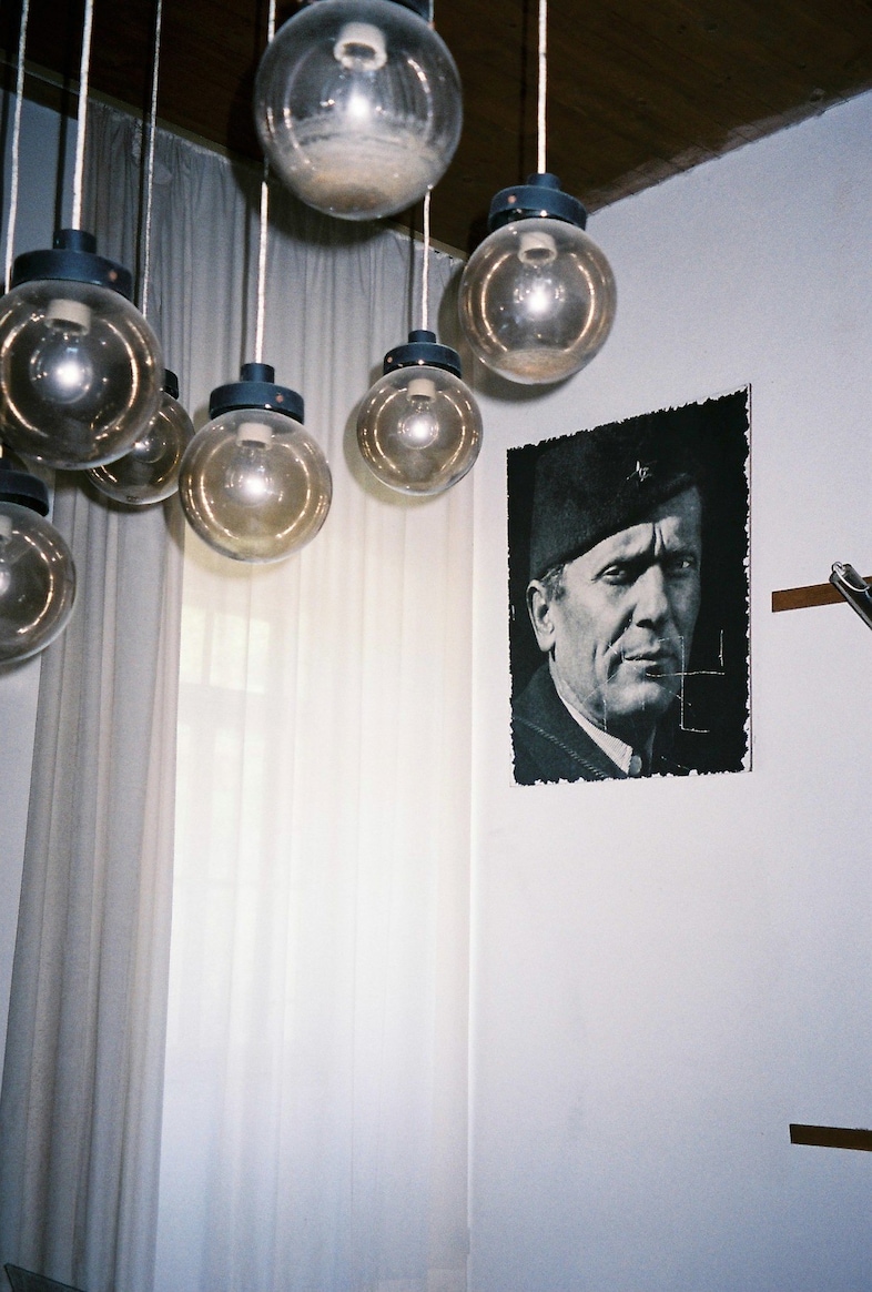 Ada Hamza Abandoned school in Croatia with Tito on the wall