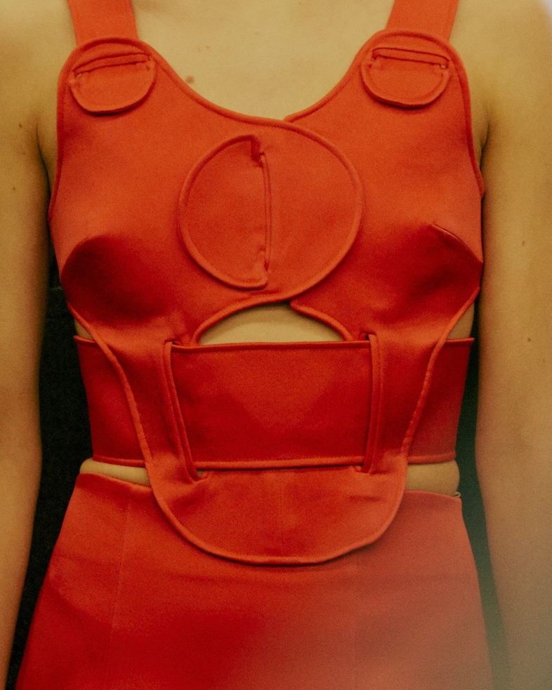 Christopher Kane AW15 Womenswear, London detail bust 15