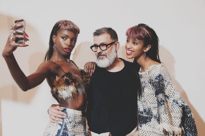 Ashish AW15 backstage Dazed womenswear designer selfie