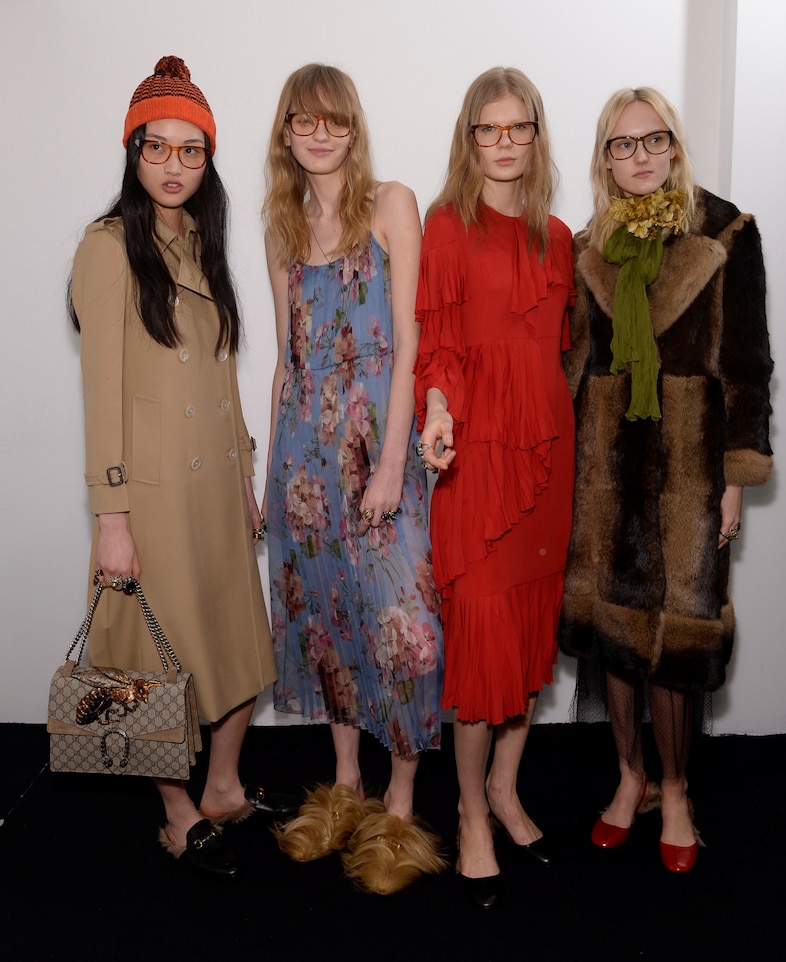 Gucci AW15 Dazed backstage Womenswear geek fur red 4