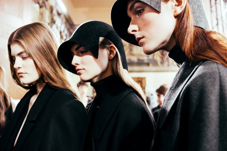 Hussein Chalayan AW15, Dazed backstage, Paris, Womenswear