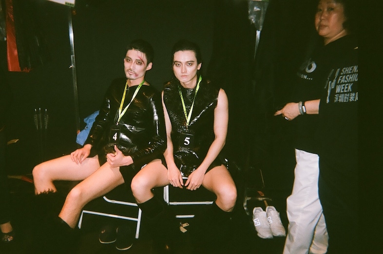 Backstage at JTK Zheng, photography by Alex Catarinella