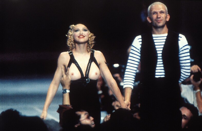 Jean Paul Gaultier and Madonna on the catwalk in 1992