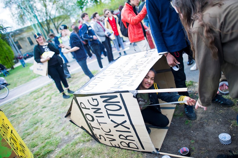 Anti-gentrification protest Reclaim Brixton in London