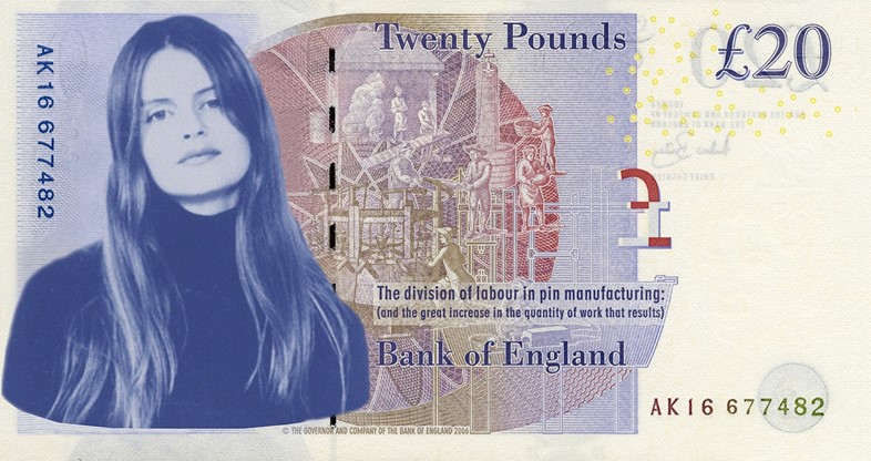 Corinne Day twenty pound note