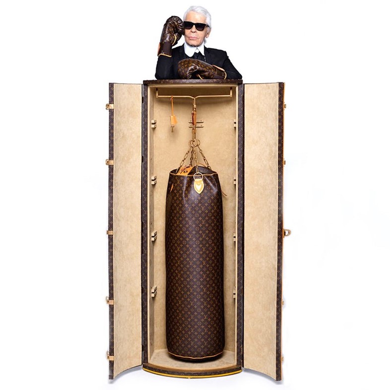 Karl Lagerfeld&#39;s Louis Vuitton punching bag 