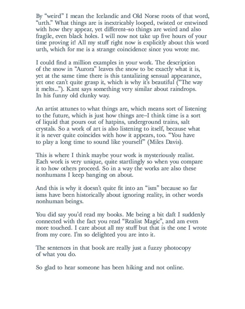 Bj&#246;rk’s letters with Timothy Morton, Thames &amp; Hudson 4