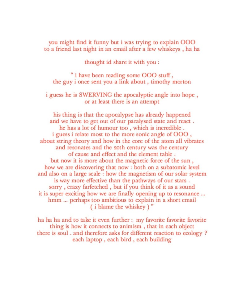 Bj&#246;rk’s letters with Timothy Morton, Thames &amp; Hudson 8