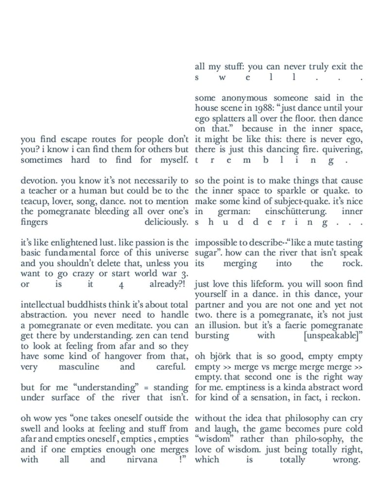 Bj&#246;rk’s letters with Timothy Morton, Thames &amp; Hudson 18