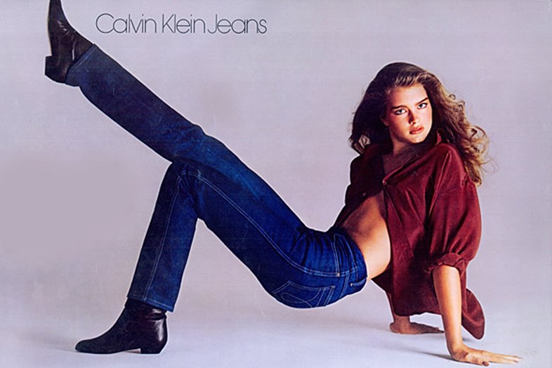 Brooke Shields in her 1980 Calvin Klein campaign