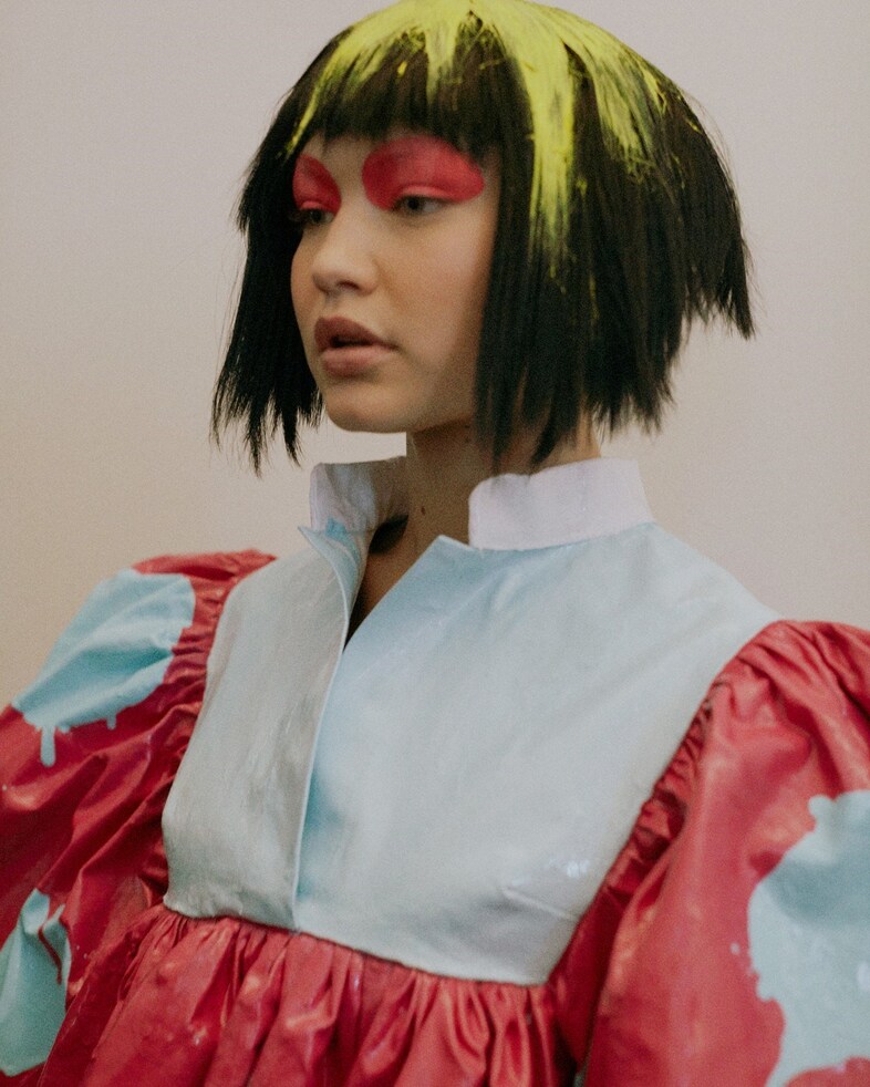 Backstage at Jeremy Scott AW15 1