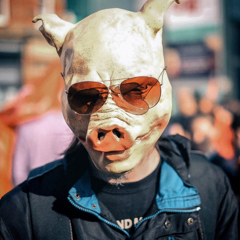 Meeting the pig-faced protesters of Manchester | Dazed