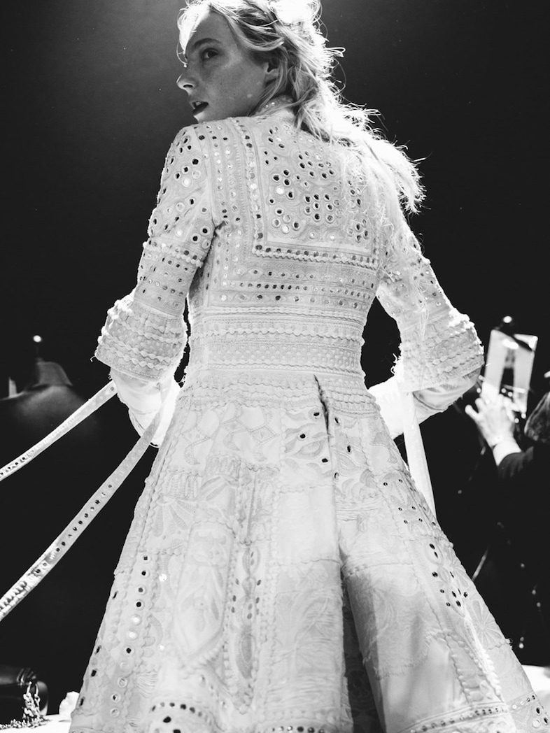 Backstage at Alexander McQueen SS16