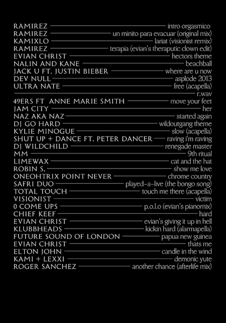 Evian Christ tracklist mix